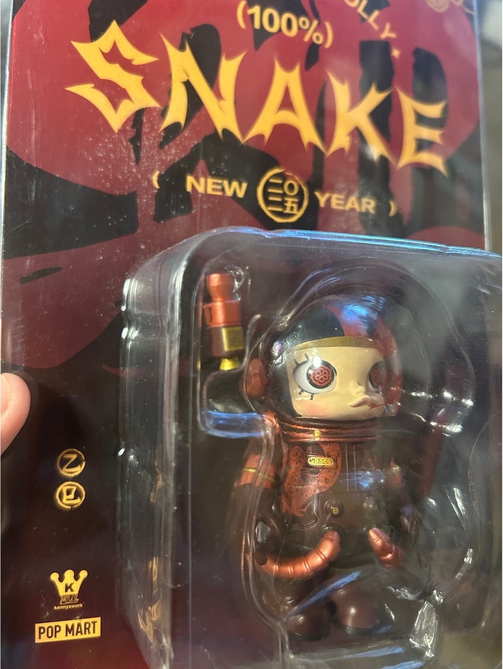Mega Space Molly Snake Hang card figure Pop Mart